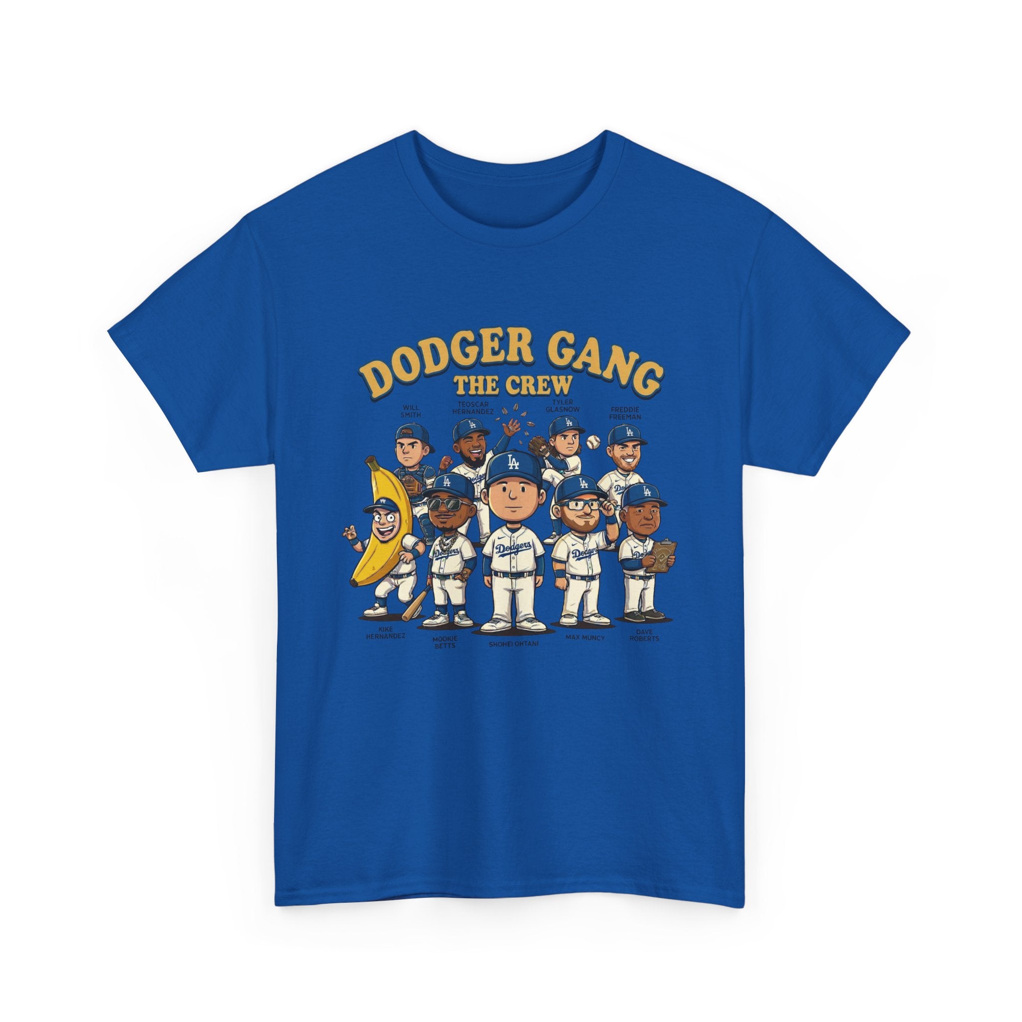 Dodgers Peanuts Style Shirt – “Dodger Gang The Crew” Baseball Fan Tee | Ohtani Betts Freeman Cartoon Shirt