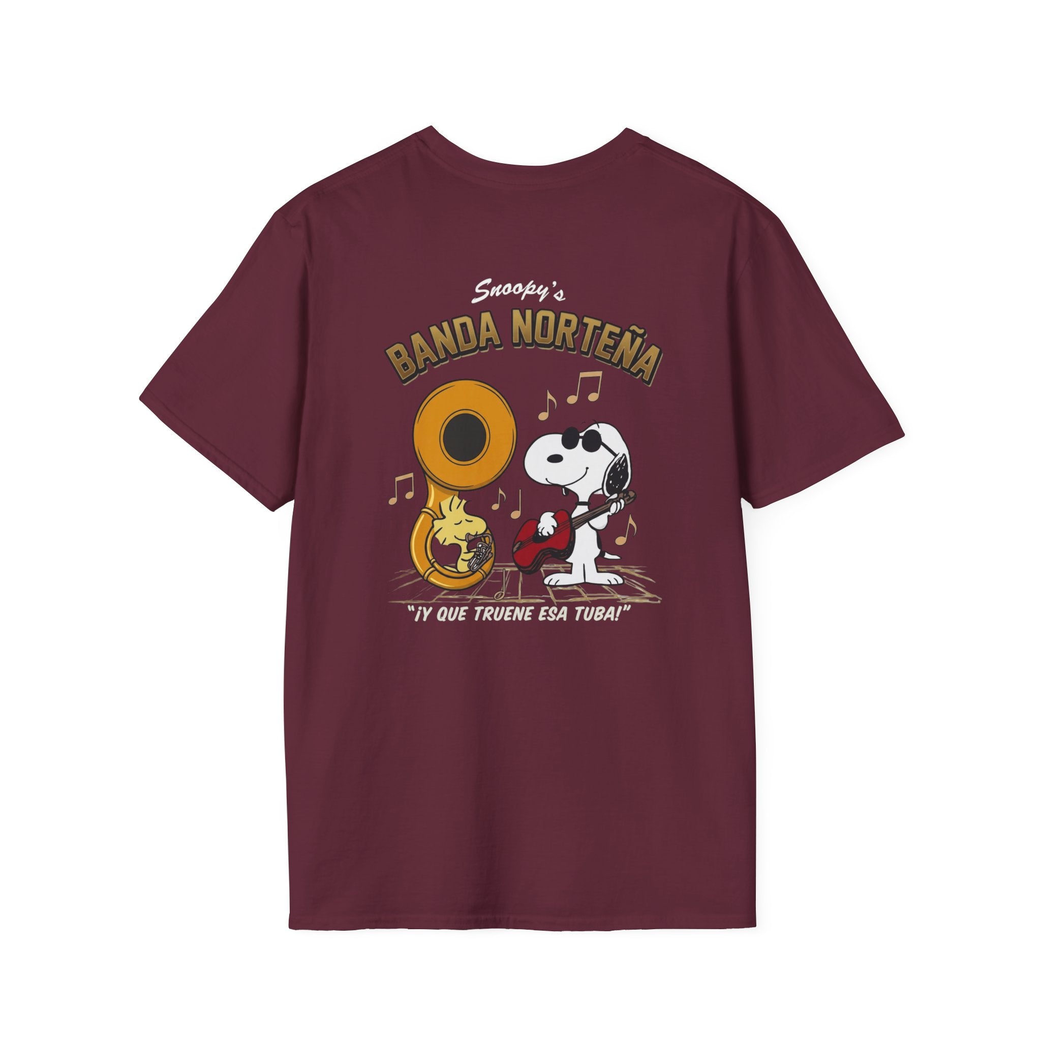 Snoopy’s Banda Norteña T-Shirt - Regional Mexican Music Inspired Graphic Tee - Front & Back Print