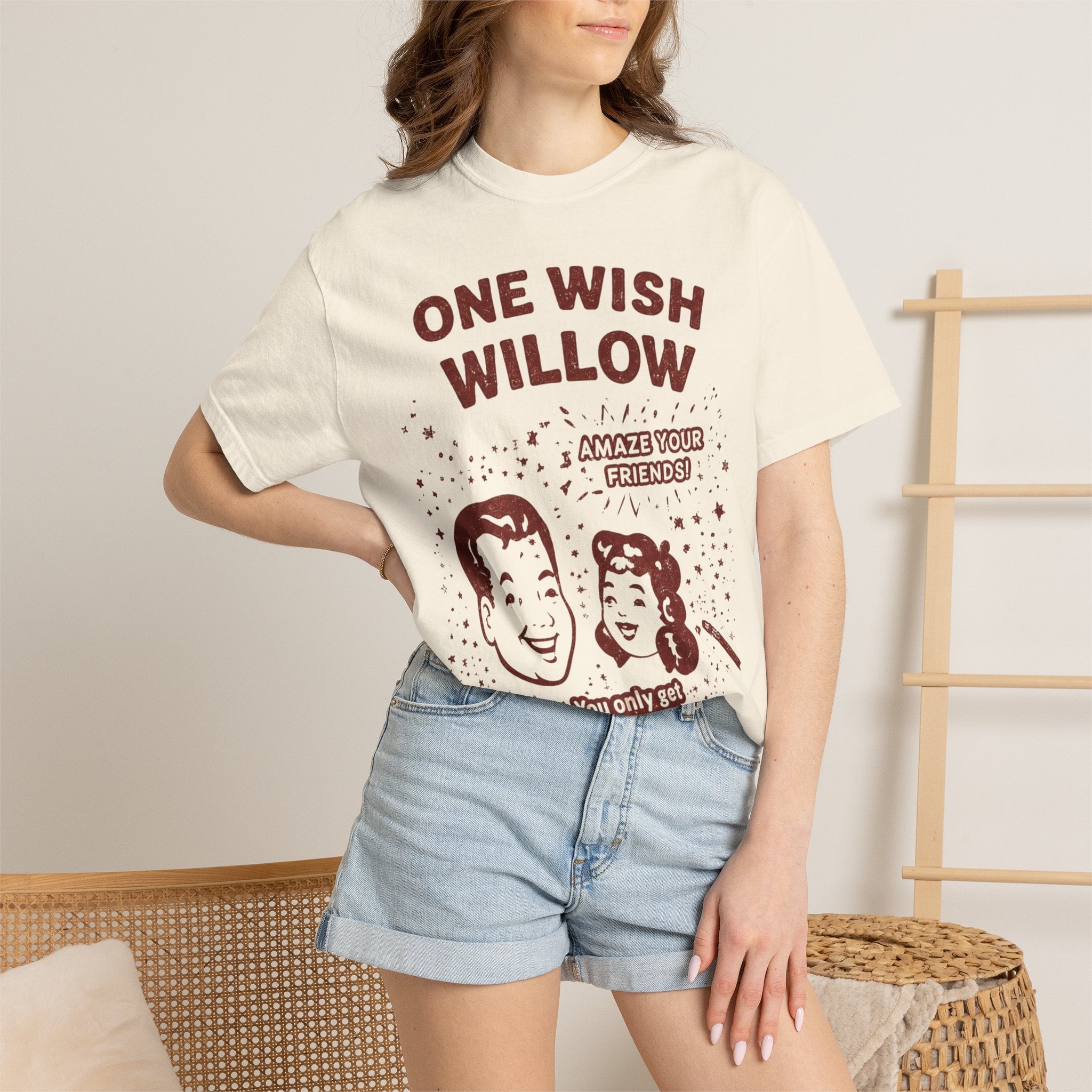 One Wish Willow T-Shirt — Retro Vintage Comic Graphic Tee