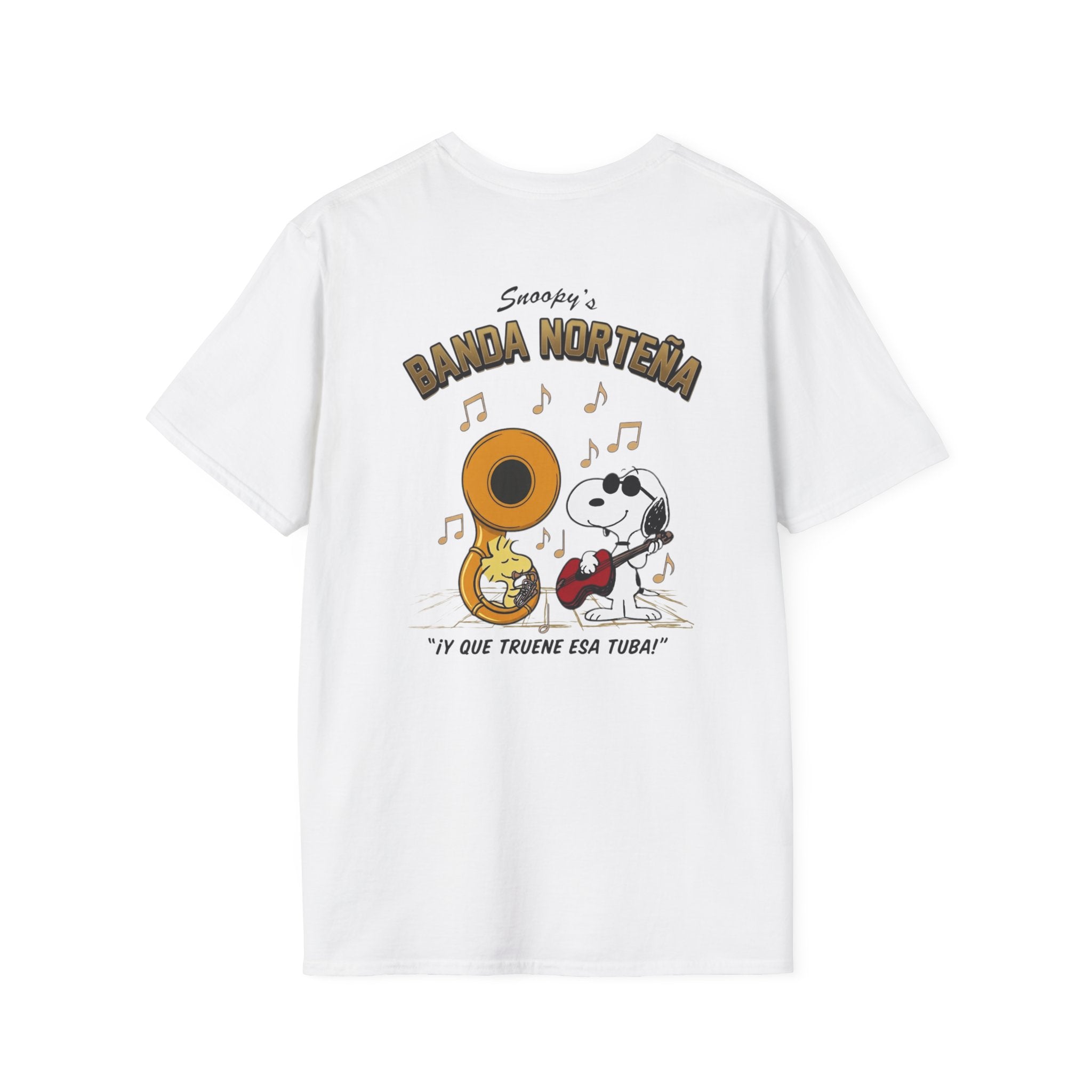 Snoopy’s Banda Norteña T-Shirt - Regional Mexican Music Inspired Graphic Tee - Front & Back Print