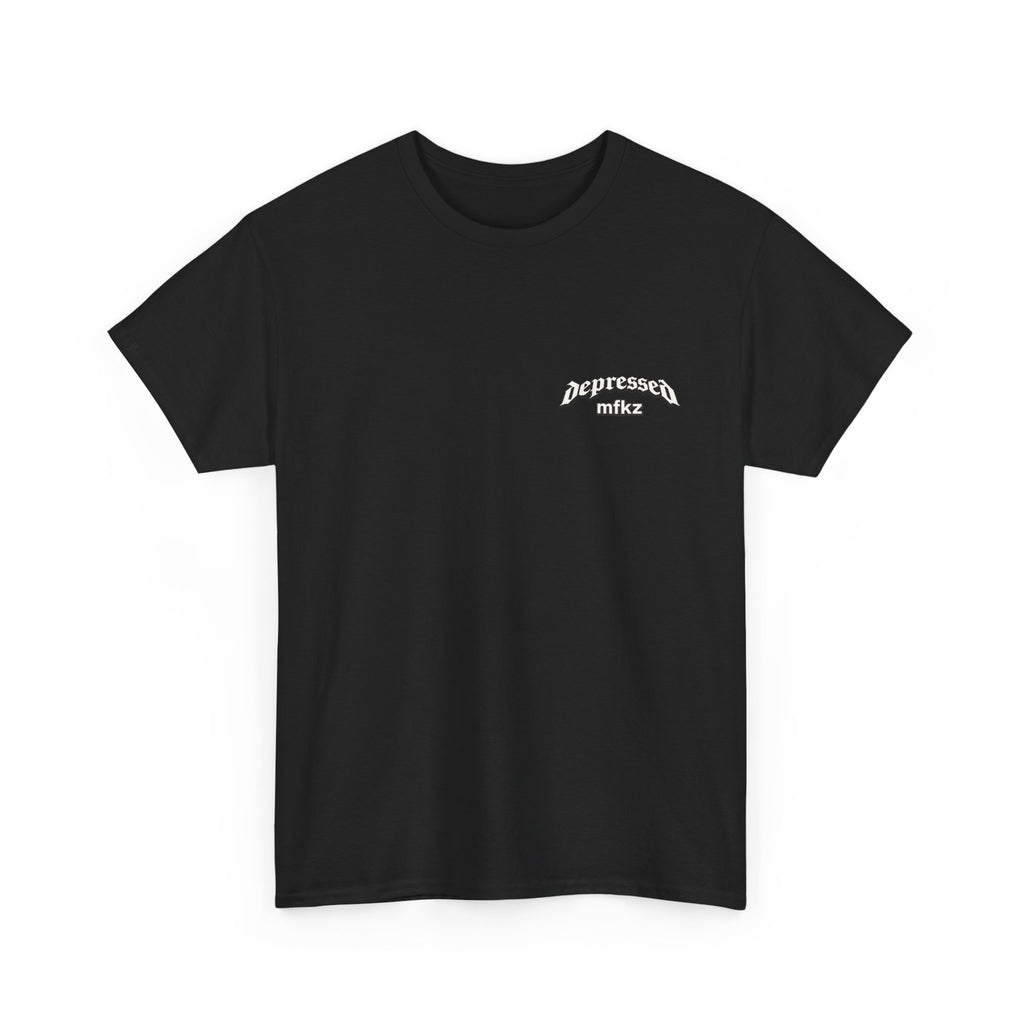 Depressed Mfkz Cartoon Tee – Gothic Duo Graphic T‑Shirt