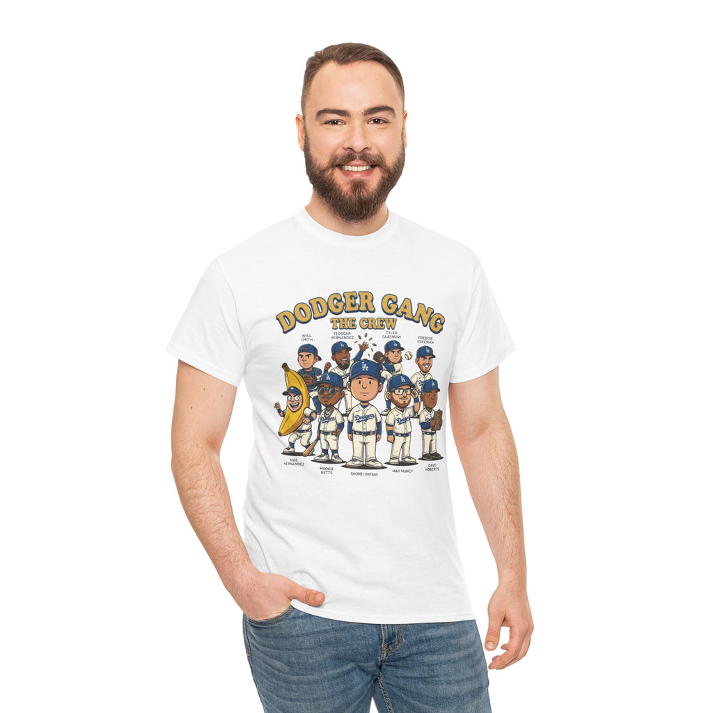 Dodgers Peanuts Style Shirt – “Dodger Gang The Crew” Baseball Fan Tee | Ohtani Betts Freeman Cartoon Shirt