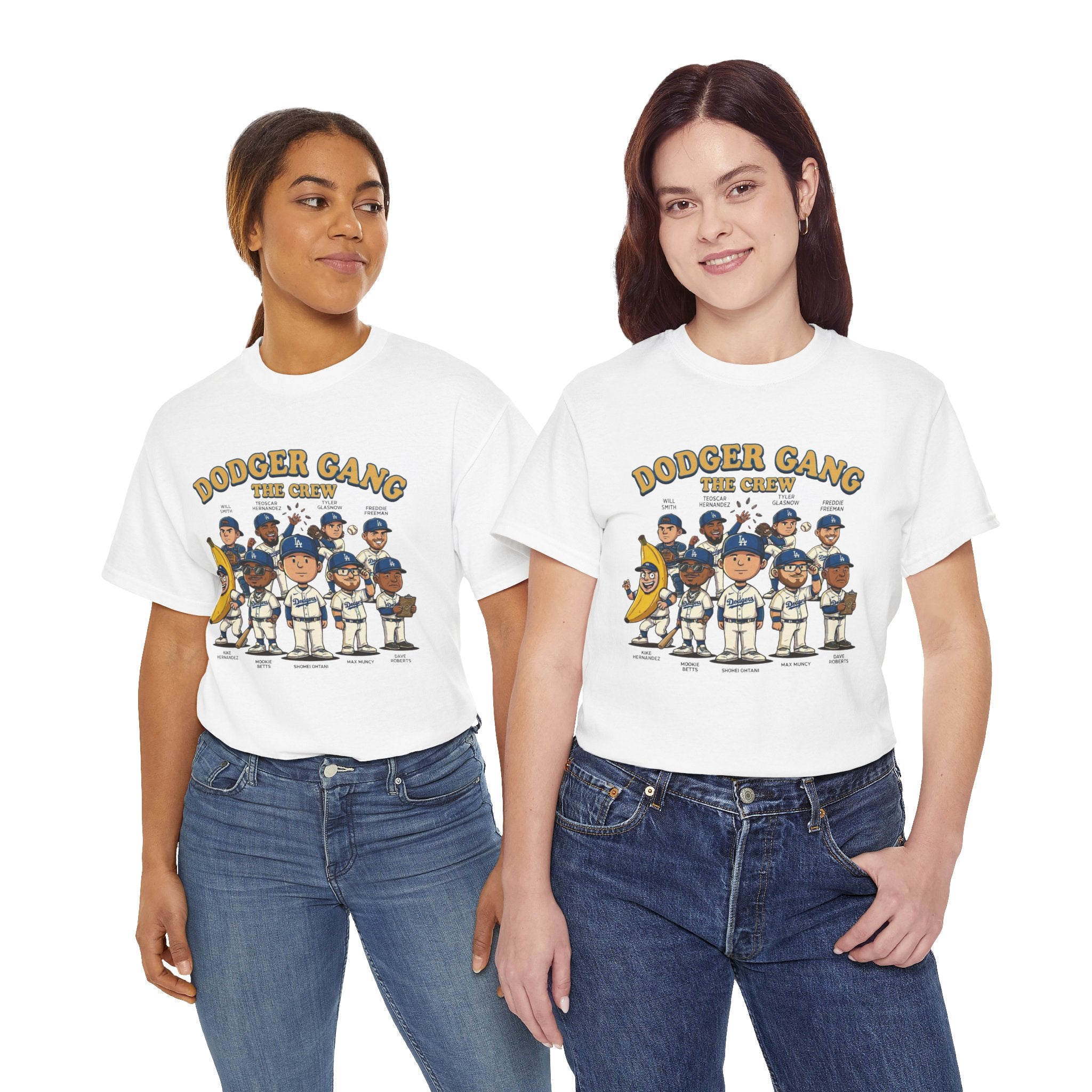 Dodgers Peanuts Style Shirt – “Dodger Gang The Crew” Baseball Fan Tee | Ohtani Betts Freeman Cartoon Shirt