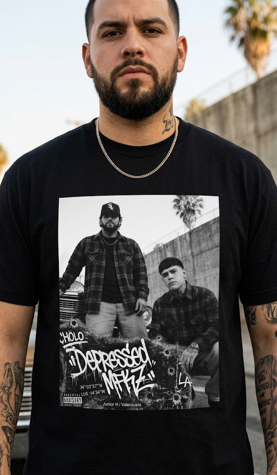 Junior H Cholo T-Shirt — Mexican Artists Junior H & Gael Valenzuela Tribute