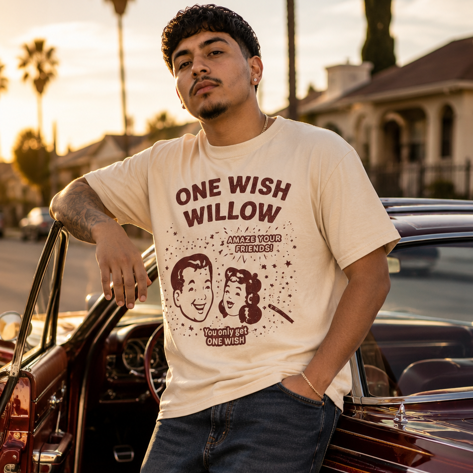 One Wish Willow T-Shirt - Retro Vintage Tee