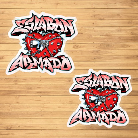 Eslabon Armado Chained Heart Sticker (2 pc.)