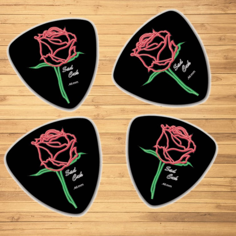"Sad Cuh" Rose Guitar Picks (4.pc)